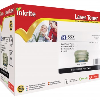 Compatible HP 55X (CE255X) High Yield Black Laser Toner Cartridge Compatible HP 55X (CE255X) High Yield Black Laser Toner Cartridge