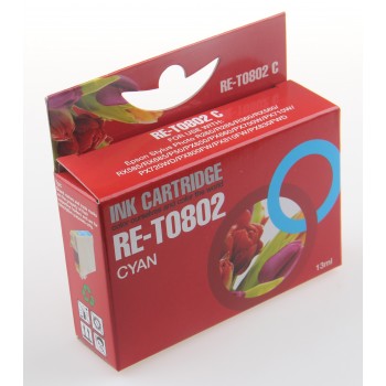 Compatible Epson Hummingbird (T0802) Cyan Inkjet Cartridge Compatible Epson Hummingbird (T0802) Cyan Inkjet Cartridge