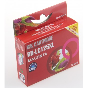 Compatible Brother LC-125XLM High Yield Magenta Inkjet Cartridge LC125
