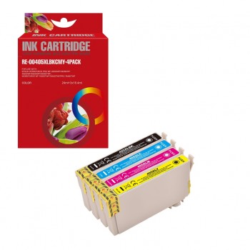 Set of 4 Compatible Epson (405XLBK) High Yield Black Cyan Magenta & Yellow Inkjet Cartridges 405 XL Set of 4 Compatible Epson (405XLBK) High Yield Black Cyan Magenta & Yellow Inkjet Cartridges 405 XL
