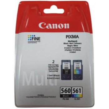 Canon PG-560 & CL-561 Black & Colour Inkjet Cartridge Multipack CL561 PG560