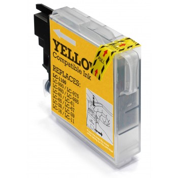 Brother LC980 / LC985 / LC1100 High Capacity Compatible Yellow Ink Cartridge Brother LC980 / LC985 / LC1100 High Capacity Compatible Yellow Ink Cartridge