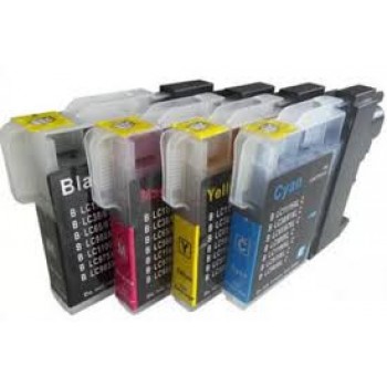 Brother LC980/LC985/LC1100 Full Set Compatible Cartridges BCMY Brother LC980/LC985/LC1100 Full Set Compatible Cartridges BCMY