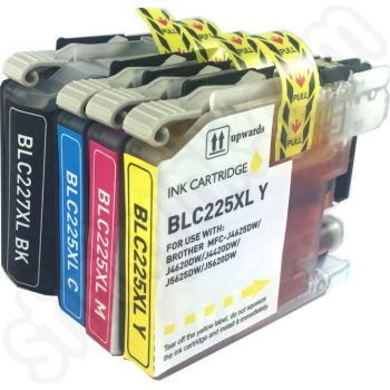 Set of 4 Compatible Brother LC-227/225XLVALBP High Yield Black Cyan Magenta & Yellow Inkjet Cartridges Set of 4 Compatible Brother LC-227/225XLVALBP High Yield Black Cyan Magenta & Yellow Inkjet Cartridges