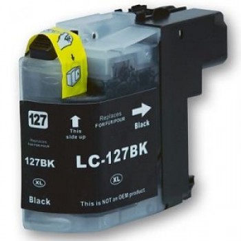 Compatible Brother LC-127XLBK High Yield Black Inkjet Cartridge LC127